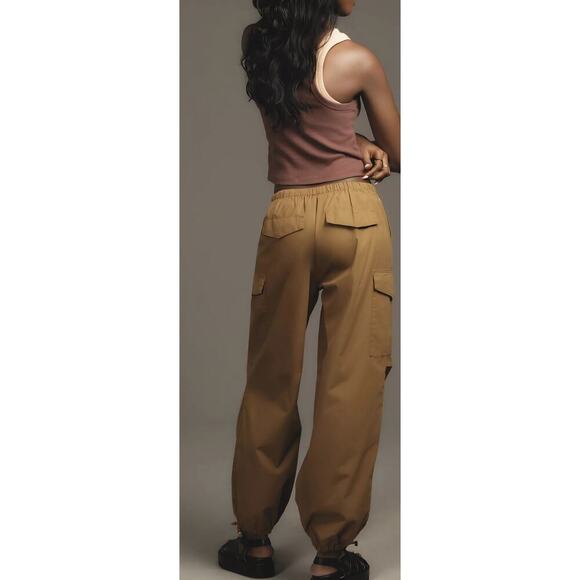 Anthropologie Pilcro Pull-On Bronze Parachute Pants Medium Cotton. - Picture 2 of 10